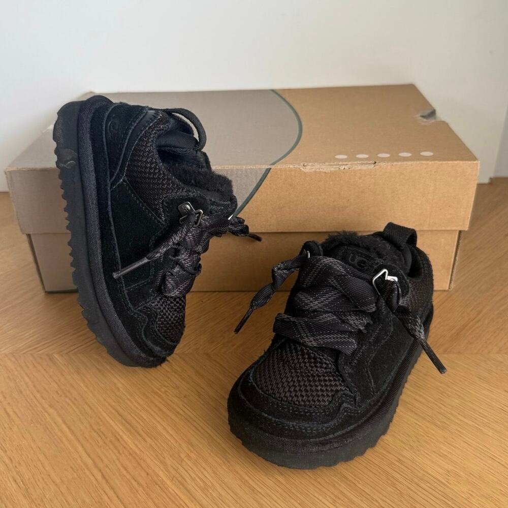 UGG Lowmel Black/Grey Toddler Sneakers- SZ 8 C